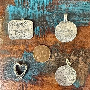 Jes MaHarry sterling silver 4 piece charm set. New with tag.